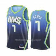 Maillot Dallas Mavericks Dwight Powell #7 Ville Edition Bleu