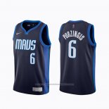 Maillot Dallas Mavericks Kristaps Porzingis #6 Earned 2020-21 Bleu