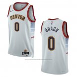 Maillot Denver Nuggets Christian Braun #0 Ville 2022-23 Blanc