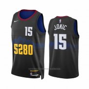 Maillot Denver Nuggets Nikola Jokic #15 Ville 2023-24 Noir