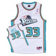 Maillot Detroit Pistons Grant Hill #33 Retro Blanc2