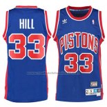 Maillot Detroit Pistons Grant Hill #33 Retro Bleu