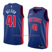 Maillot Detroit Pistons Jameer Nelson #41 Icon 2018 Bleu