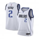 Maillot Enfant Dallas Mavericks Kyrie Irving #2 Association Blanc