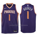 Maillot Enfant Phoenix Suns Devin Booker #1 2017-18 Volet