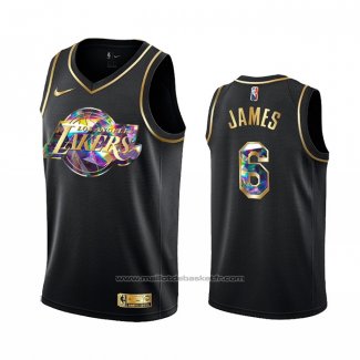 Maillot Golden Edition Los Angeles Lakers LeBron James #6 2021-22 Noir