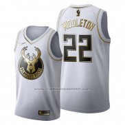 Maillot Golden Edition Milwaukee Bucks Khris Middleton #22 2019-20 Blanc