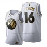 Maillot Golden Edition Minnesota Timberwolves James Johnson #16 2019-20 Blanc