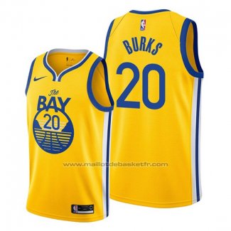 Maillot Golden State Warriors Alec Burks #20 Statement 2019-20 Jaune