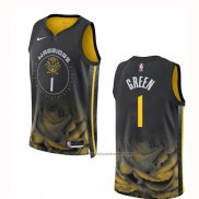 Maillot Golden State Warriors Jamychal Green #1 Ville 2022-23 Noir