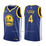 Maillot Golden State Warriors Quinn Cook #4 Icon 2017-18 Bleu