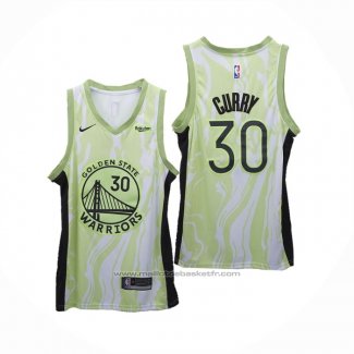 Maillot Golden State Warriors Stephen Curry #30 Fashion Royalty Vert