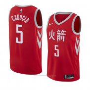 Maillot Houston Rockets Bruno Caboclo #5 Ville 2018 Rouge