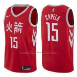 Maillot Houston Rockets Clint Capela #15 Ville 2017-18 Rouge