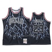 Maillot Lightning Chicago Bulls Michael Jordan #23 Noir