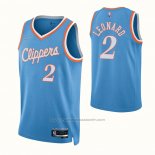 Maillot Los Angeles Clippers Kawhi Leonard #2 Ville 2021-22 Bleu