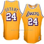 Maillot Los Angeles Lakers Kobe Bryant #24 Retro Jaune3