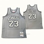 Maillot Los Angeles Lakers LeBron James #23 Mitchell & Ness 1996-97 Gris