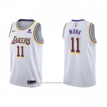 Maillot Los Angeles Lakers Malik Monk #11 Association 2021-22 Blanc