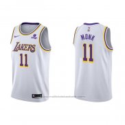 Maillot Los Angeles Lakers Malik Monk #11 Association 2021-22 Blanc