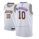 Maillot Los Angeles Lakers Sviatoslav Mykhailiuk #10 Association 2018-19 Blanc