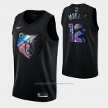 Maillot Memphis Grizzlies Ja Morant #12 Iridescent Logo Noir