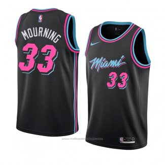 Maillot Miami Heat Alonzo Mourning #33 Ville 2018-19 Noir