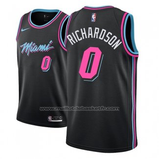 Maillot Miami Heat Josh Richardson #0 Ville 2018-19 Noir