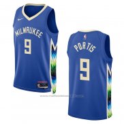 Maillot Milwaukee Bucks Bobby Portis #9 Ville 2022-23 Bleu