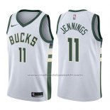 Maillot Milwaukee Bucks Brandon Jennings #11 Association 2017-18 Blanc