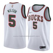 Maillot Milwaukee Bucks D. J. Wilson #5 Ville 2018-19 Jaune