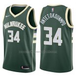 Maillot Milwaukee Bucks Giannis Antetokounmpo #34 2017-18 Vert