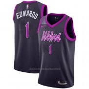 Maillot Minnesota Timberwolves Anthony Edwards #1 Ville 2018-19 Volet