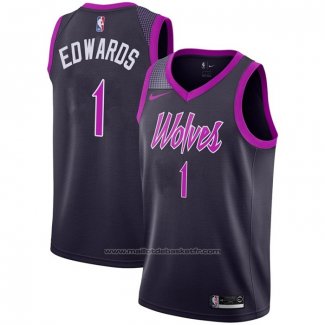 Maillot Minnesota Timberwolves Anthony Edwards #1 Ville 2018-19 Volet