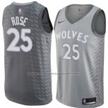 Maillot Minnesota Timberwolves Derrick Rose #25 Ville 2018 Gris