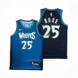 Maillot Minnesota Timberwolves Derrick Rose #25 Ville 2021-22 Bleu