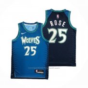 Maillot Minnesota Timberwolves Derrick Rose #25 Ville 2021-22 Bleu