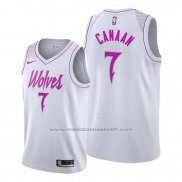 Maillot Minnesota Timberwolves Isaiah Canaan #7 Earned Blanc