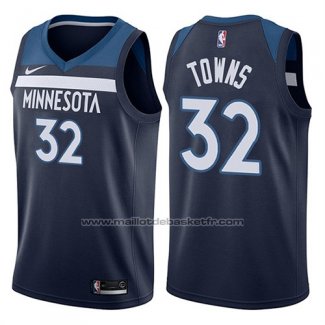 Maillot Minnesota Timberwolves Karl-Anthony Towns #32 2017-18 Bleu