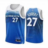 Maillot Minnesota Timberwolves Rudy Gobert #27 Ville 2023-24 Bleu