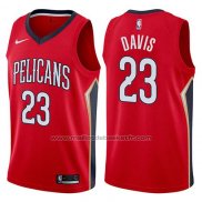 Maillot New Orleans Pelicans Anthony Davis #23 Statement 2017-18 Rouge