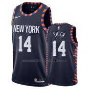 Maillot New York Knicks Allonzo Trier #14 Ville 2019 Bleu