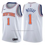 Maillot New York Knicks Emmanuel Mudiay #1 Statement 2017-18 Blanc