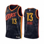 Maillot Oklahoma City Thunder Ousmane Dieng #13 Ville 2023-24 Noir