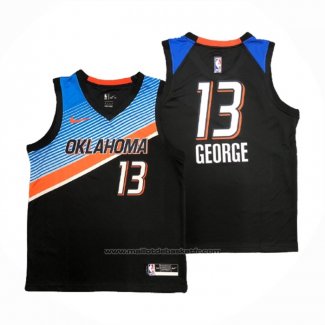 Maillot Oklahoma City Thunder Paul George #13 Ville 2020-21 Noir