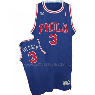 Maillot Philadelphia 76ers Allen Iverson #3 Retro Bleu