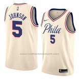 Maillot Philadelphia 76ers Amir Johnson #5 Ville 2018 Crema