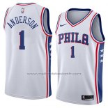 Maillot Philadelphia 76ers Justin Anderson #1 Association 2018 Blanc