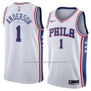 Maillot Philadelphia 76ers Justin Anderson #1 Association 2018 Blanc