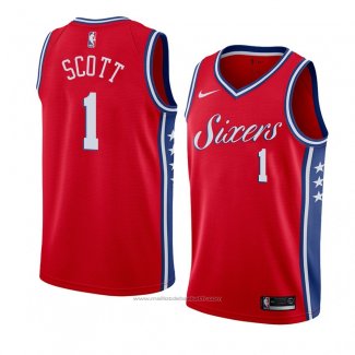 Maillot Philadelphia 76ers Mike Scott #1 Statement 2018 Rouge